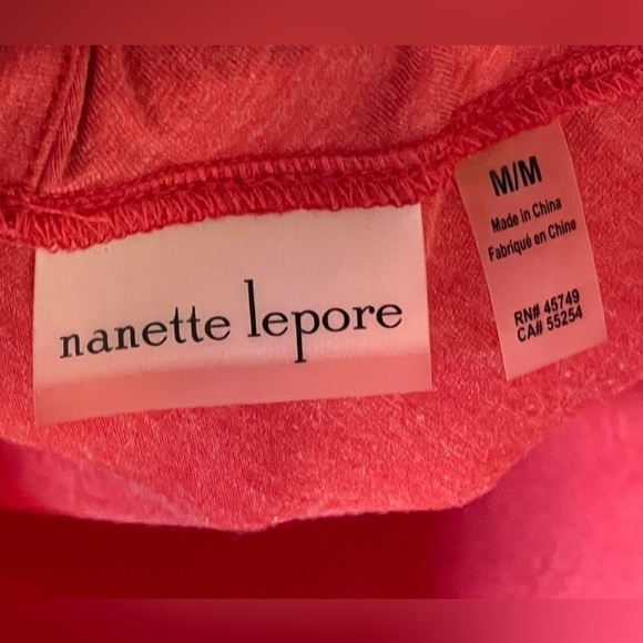 NANETTE Lapore Asymmetrical Scoop Neck Tank with Bow Poppy Red Women’s Medium. - Picture 14 of 16